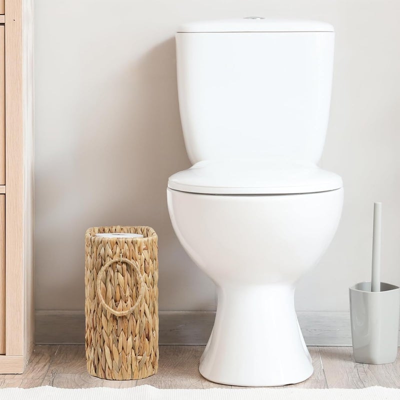 ORDELITE Toilet Paper Storage, Water Hyacinth Bathroom Toilet Paper Basket for Storage, Toilet Paper Holder Wicker Basket for 6 Mage Rolls, Bathroom Accessories Organizer - Image 5